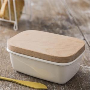 Garden Trading White Enamel Butter Dish